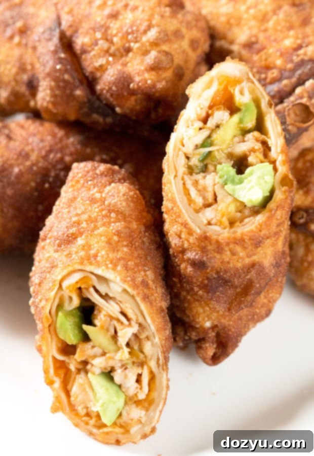 Crispy BBQ Chicken Avocado Eggrolls 5 Avocado Eggrolls with BBQ Chicken | cakenknife.com