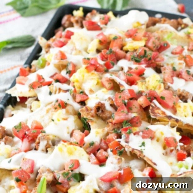 Sunrise Italian Nacho Stack 6 Breakfast Italian Nachos | cakenknife.com