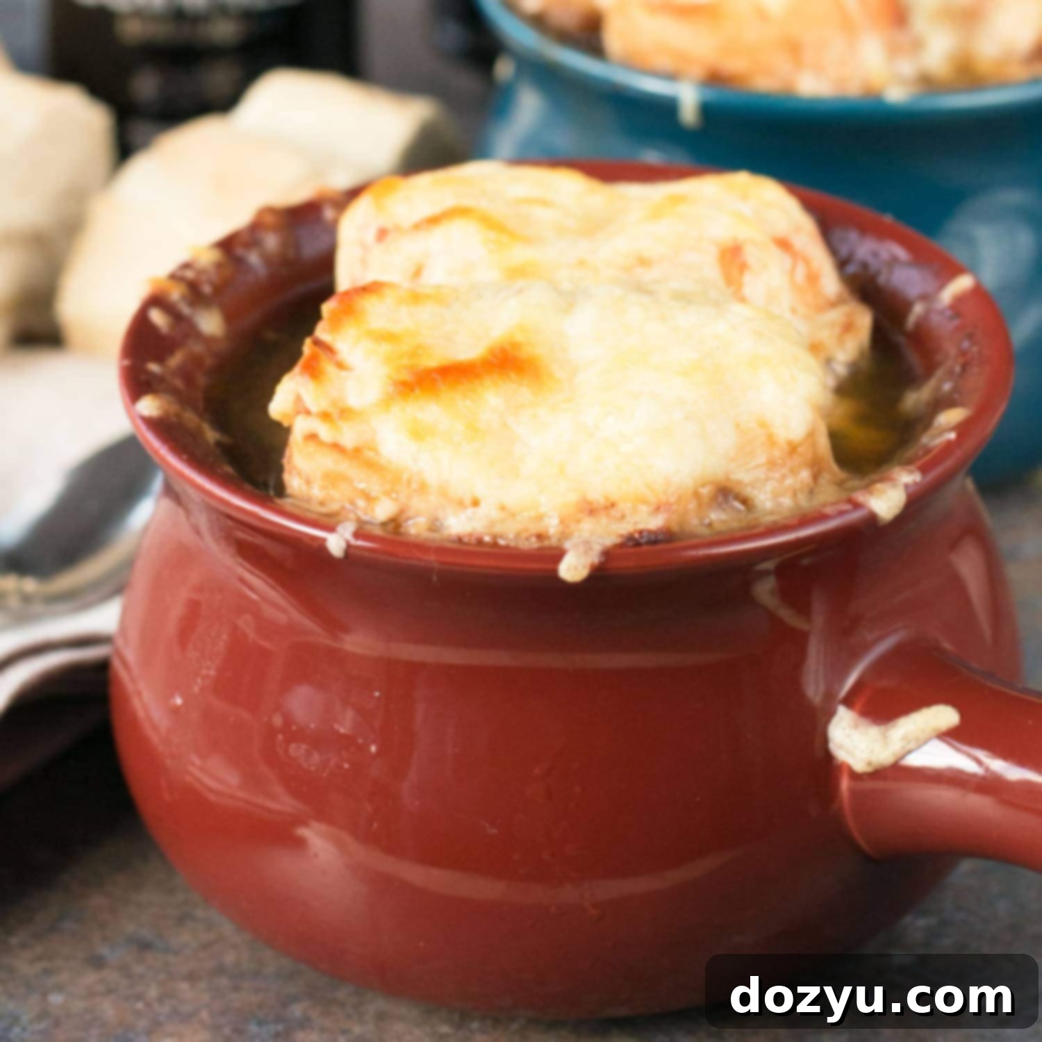 Dublin Stout Onion Gratinée 7 Irish Stout French Onion Soup | cakenknife.com