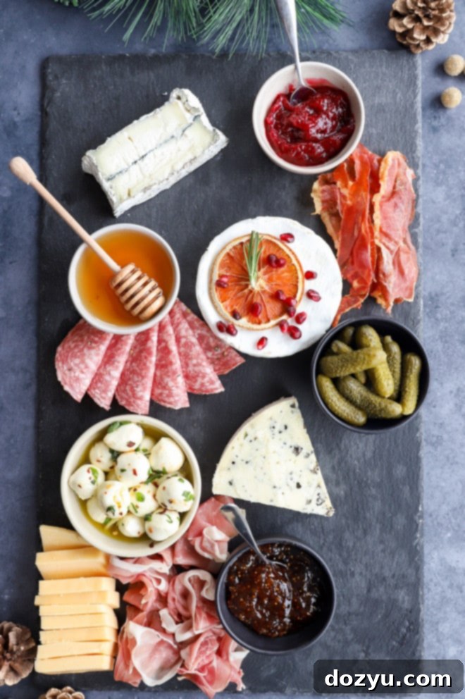 Yuletide Cheese Celebration 6 Holiday charcuterie platter building process