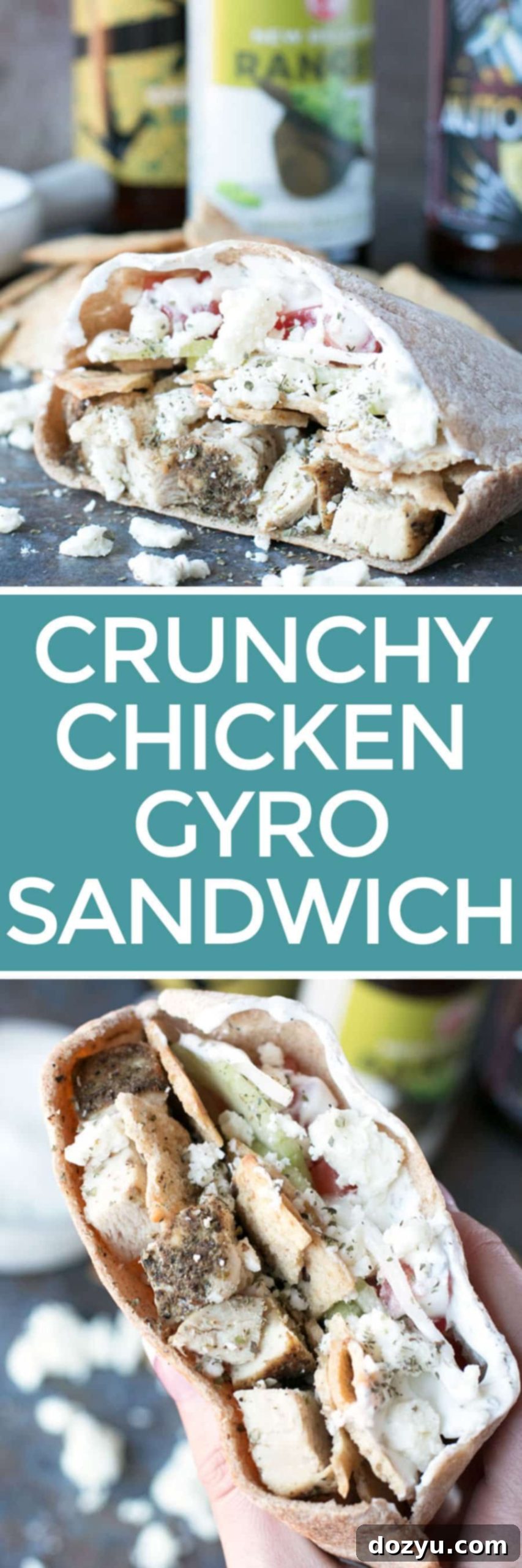 Crunchy Chicken Gyro Sandwiches | cakenknife.com