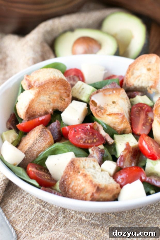 Delicious Avocado Caprese Panzanella Salad for a healthy meal