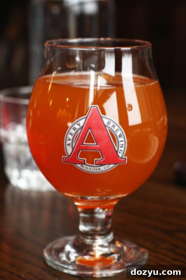 Avery Brewing Co. beer flight with diverse craft beers on tap