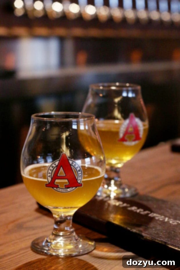 Enjoying a craft beer tasting at Avery Brewing Co. in Boulder, Colorado