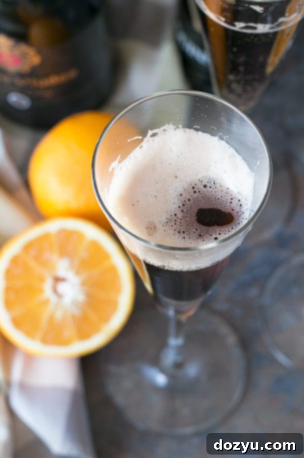 Velvet Ember 4 Orange Black Velvet | cakenknife.com #stpatricksday #guinness #cocktail