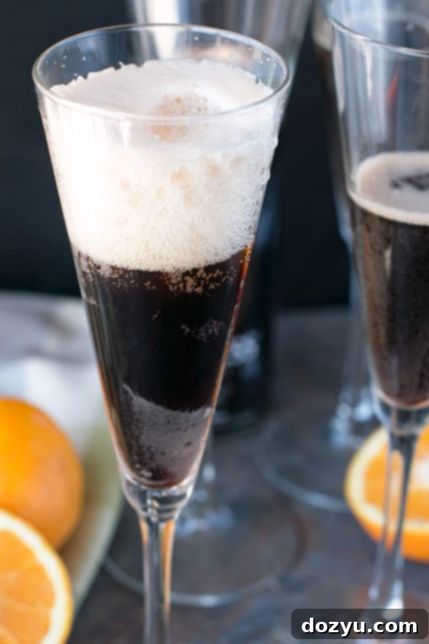 Velvet Ember 6 Orange Black Velvet | cakenknife.com #stpatricksday #guinness #cocktail