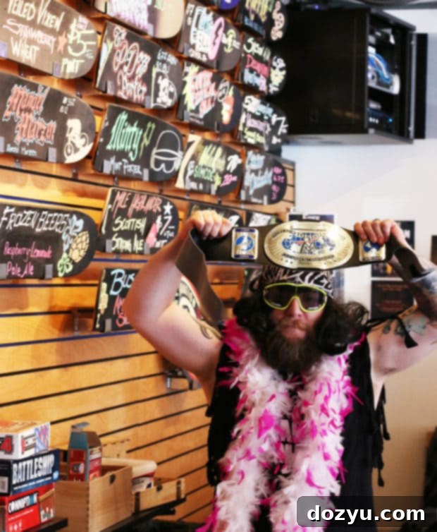 Friends enjoying a vibrant evening on the South Broadway Beer and Whiskey Crawl in Denver
