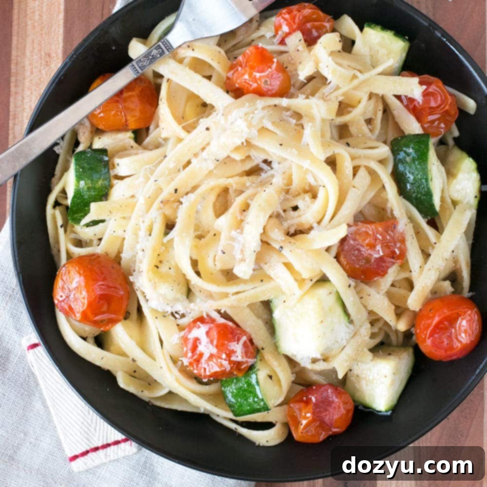 Golden Brown Butter Fettuccine with Fresh Spring Vegetables 8 Brown Butter Spring Vegetable Fettuccine | cakenknife.com #pasta #dinner #healthy