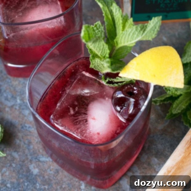 Cherry Bomb Whiskey Smash 8 Cherry Whiskey Smash | cakenknife.com #cocktail #whiskey #summer