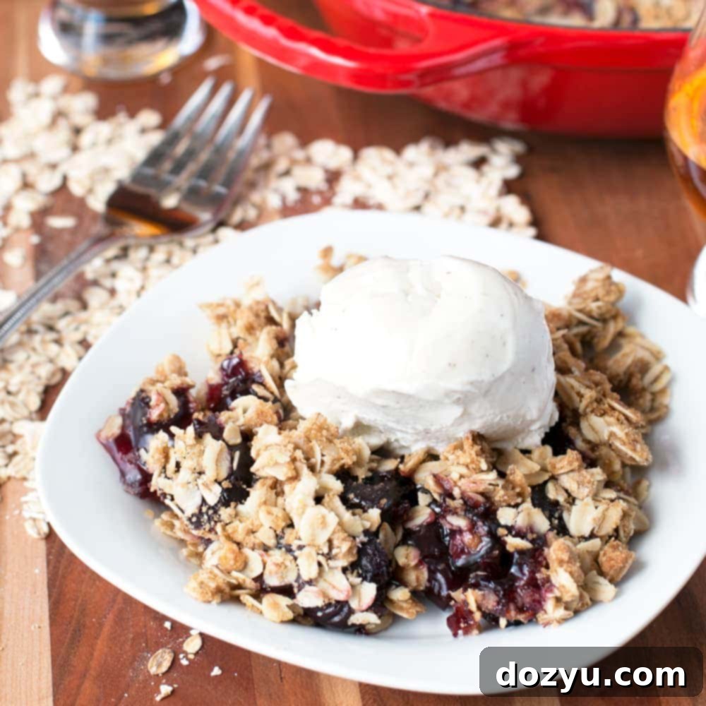 Bourbon Cherry Crisp 8 Bourbon Cherry Crisp | cakenknife.com #cherries #bourbon #dessert