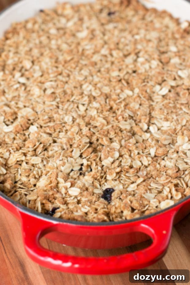 Bourbon Cherry Crisp | cakenknife.com #cherries #bourbon #dessert