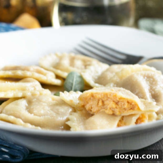 Pumpkin Ricotta Ravioli with Brown Butter Sage Sauce 8 Pumpkin Ricotta Ravioli with Brown Butter Sage Sauce | cakenknife.com #pasta #ravioli #homemade #recipe