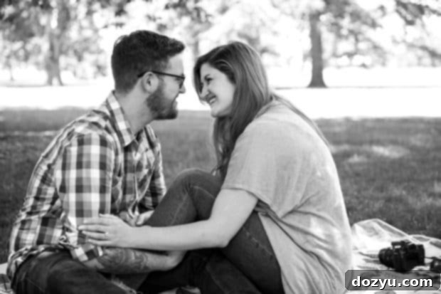 Emotional reaction to a marriage proposal during a picnic