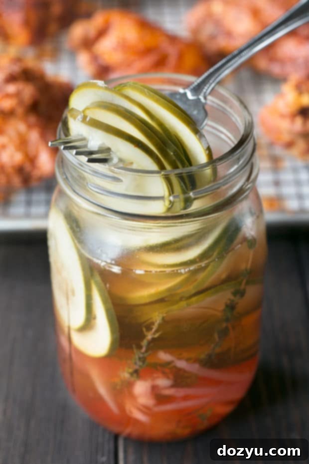 Fiery Chicken, Tangy Quickles 5 Hot Chicken with Homemade Quick Pickles | cakenknife.com #dinner #southern #nashville #friedchicken