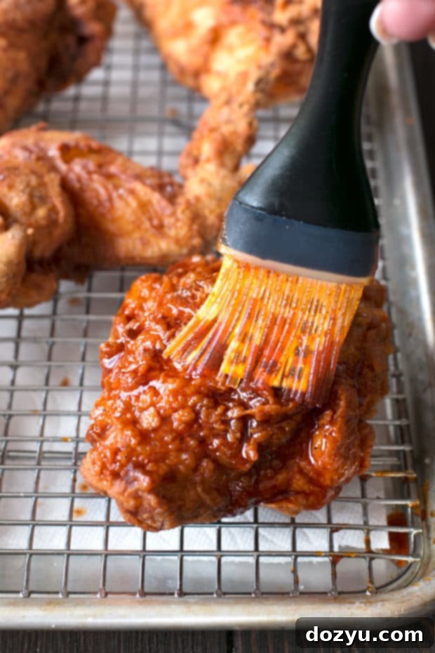 Fiery Chicken, Tangy Quickles 6 Hot Chicken with Homemade Quick Pickles | cakenknife.com #dinner #southern #nashville #friedchicken