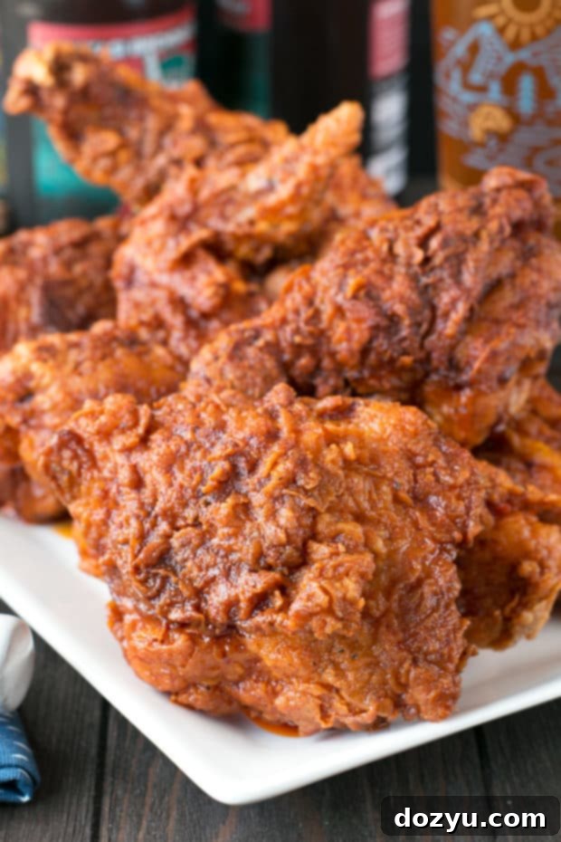 Fiery Chicken, Tangy Quickles 9 Hot Chicken with Homemade Quick Pickles | cakenknife.com #dinner #southern #nashville #friedchicken
