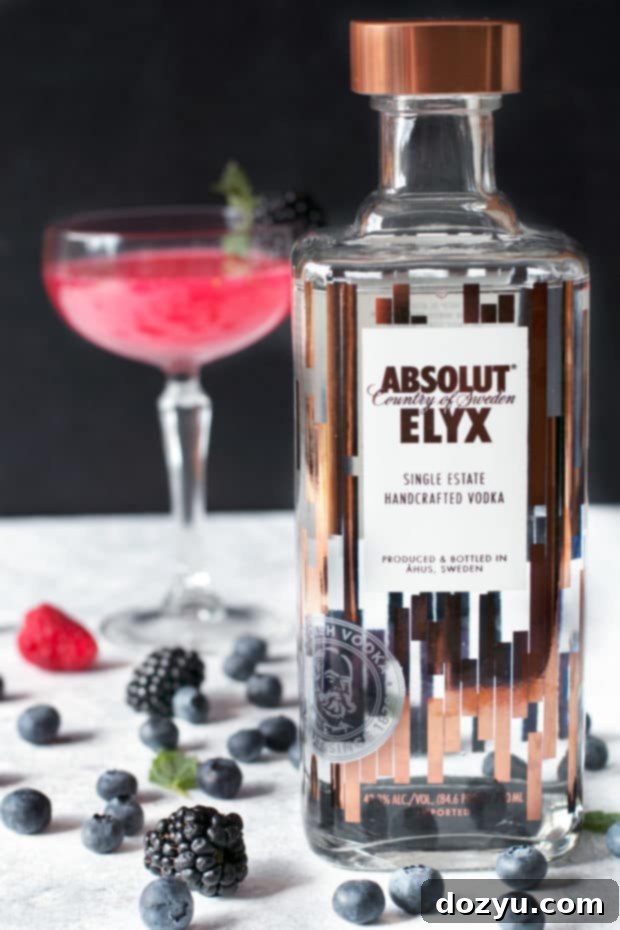 Absolut Elyx Wild Berry Vesper 6 Absolut Elyx Wild Berry Vesper | cakenknife.com #sponsored #cocktail #happyhour