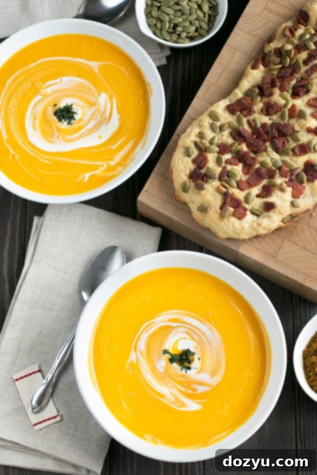 Vitamix blender making curried butternut squash soup