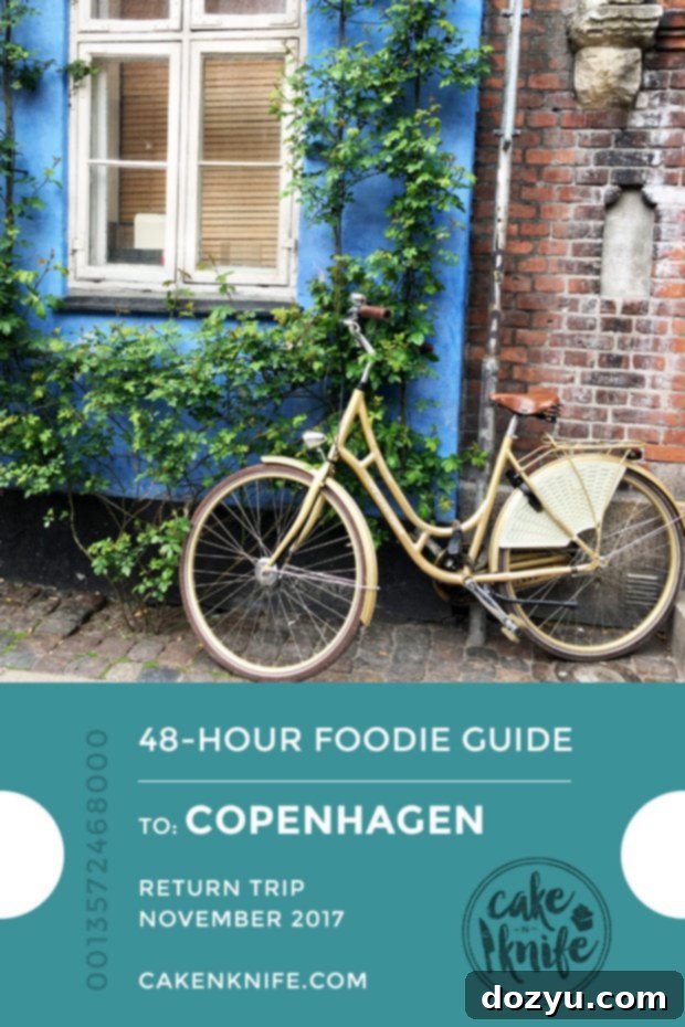 Copenhagen 48 Hour Foodie Guide header image featuring iconic city elements