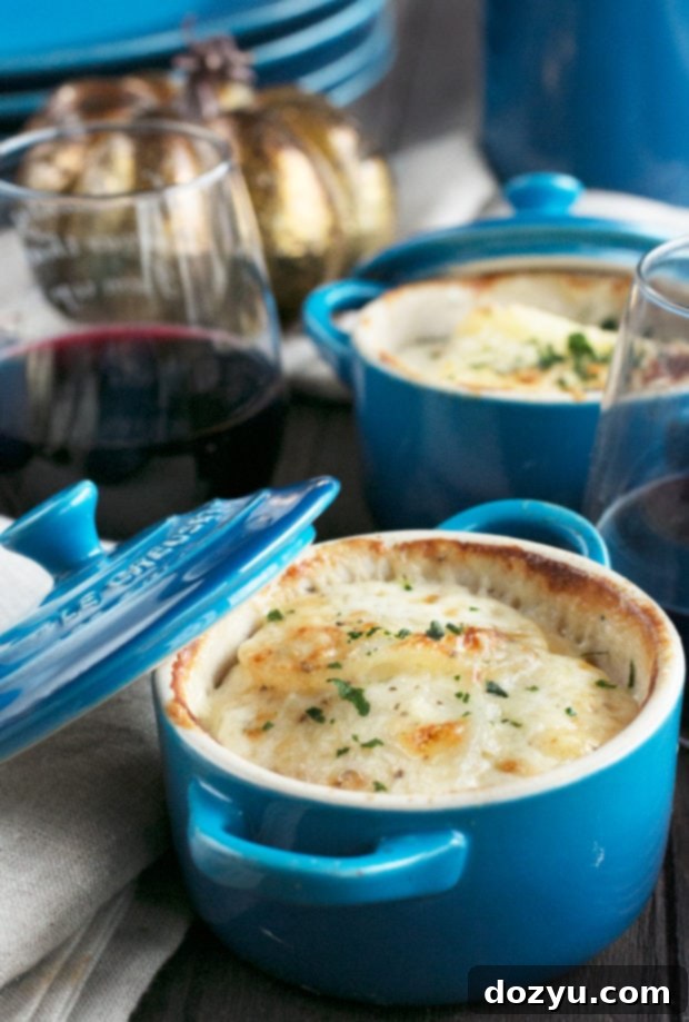 Cheesy Herb Individual Potato Gratin Plus Le Creuset Giveaway 3 Cheesy Herb Individual Potato Gratin | cakenknife.com #potatoes #sidedish #hoildays #thanksgiving