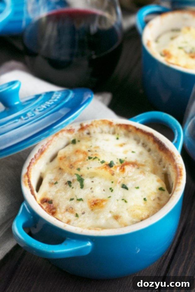 Cheesy Herb Individual Potato Gratin Plus Le Creuset Giveaway 8 Cheesy Herb Individual Potato Gratin | cakenknife.com #potatoes #sidedish #hoildays #thanksgiving