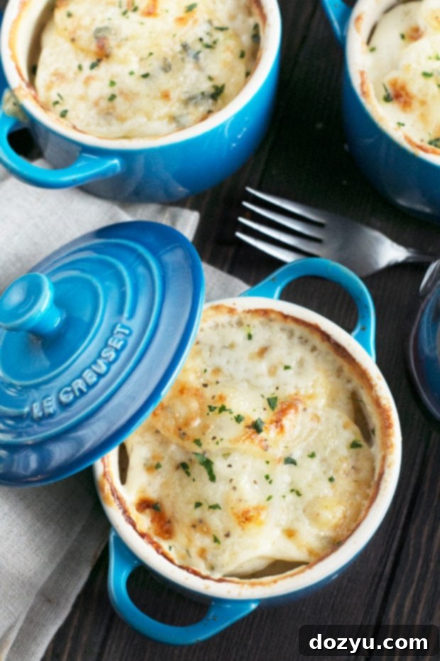 Cheesy Herb Individual Potato Gratin Plus Le Creuset Giveaway 9 Cheesy Herb Individual Potato Gratin | cakenknife.com #potatoes #sidedish #hoildays #thanksgiving