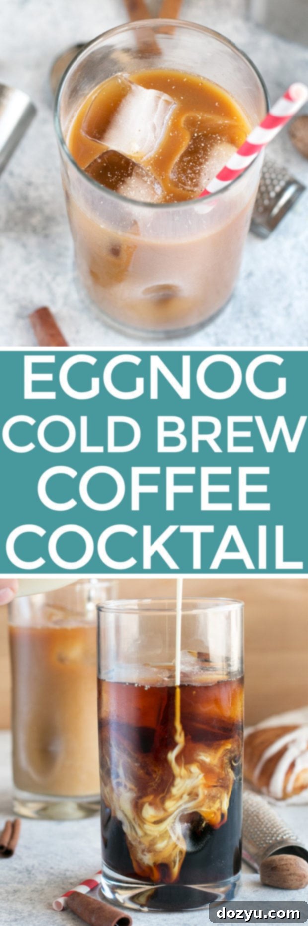 Holiday Eggnog Coffee Delight 12 Eggnog Cold Brew Coffee Cocktail | cakenknife.com #cocktail #coffeecocktail #coldbrew #ad