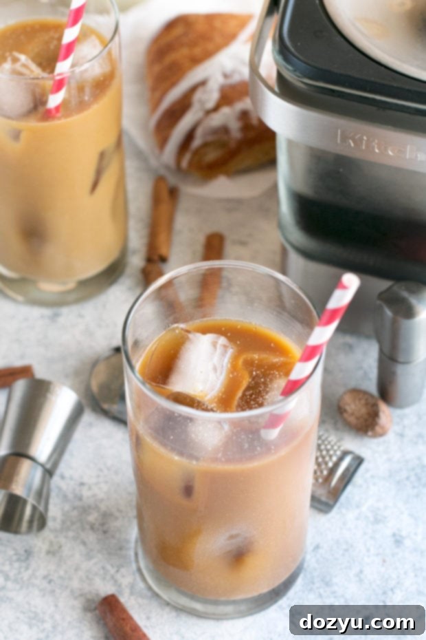 Holiday Eggnog Coffee Delight 8 Eggnog Cold Brew Coffee Cocktail | cakenknife.com #cocktail #coffeecocktail #coldbrew #ad