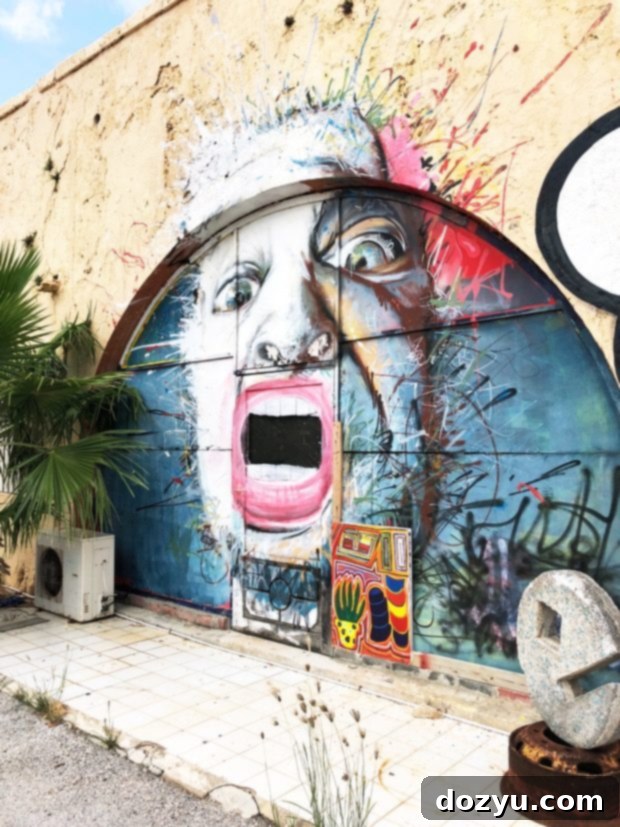 Vibrant street art depicting local culture on a wall in Curaçao