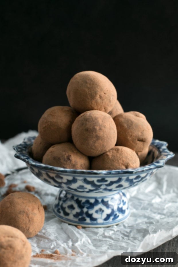 Vegan Spicy Dark Chocolate Avocado Truffles | Indulgent vegan spicy dark chocolate avocado truffles, a deceptively healthy and rich holiday treat.