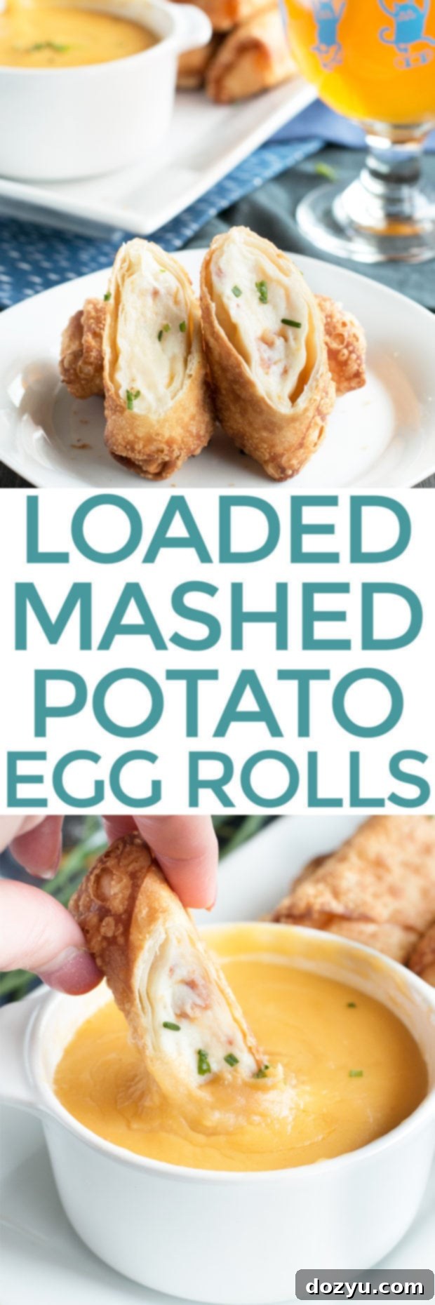 Golden Loaded Potato Rolls 9 Loaded Mashed Potato Egg Rolls