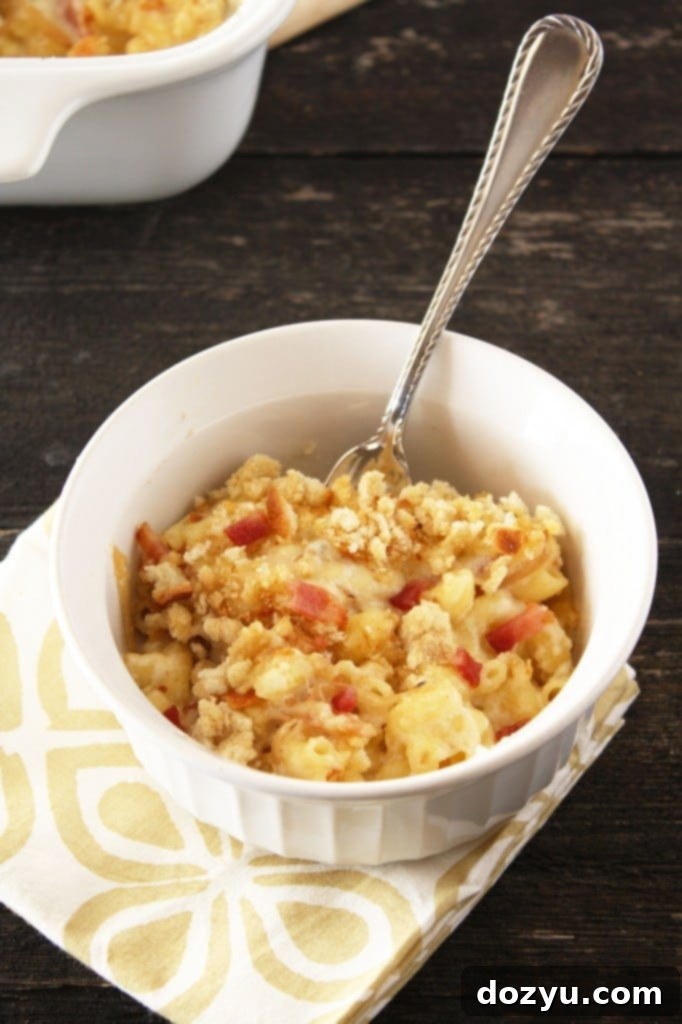 Sweet and Savory Bacon Caramelized Onion Mac 2 Bacon & Caramelized Onion Mac n Cheese recipe main image