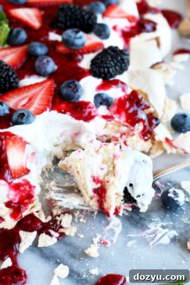 Crushed Berry Cloud Pavlova 6 Smashed Mixed Berry Pavlova