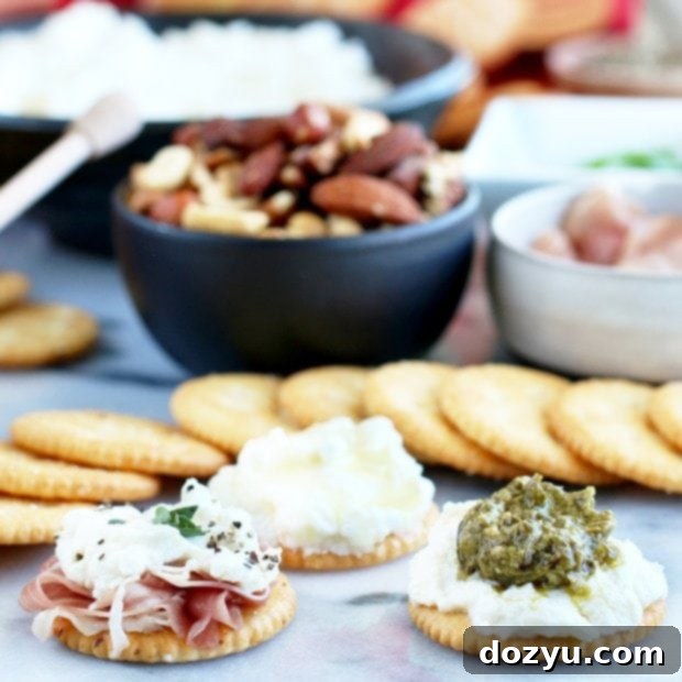 RITZ Cracker Ricotta Creation Station 9 RITZ Cracker Ricotta Toppings Bar