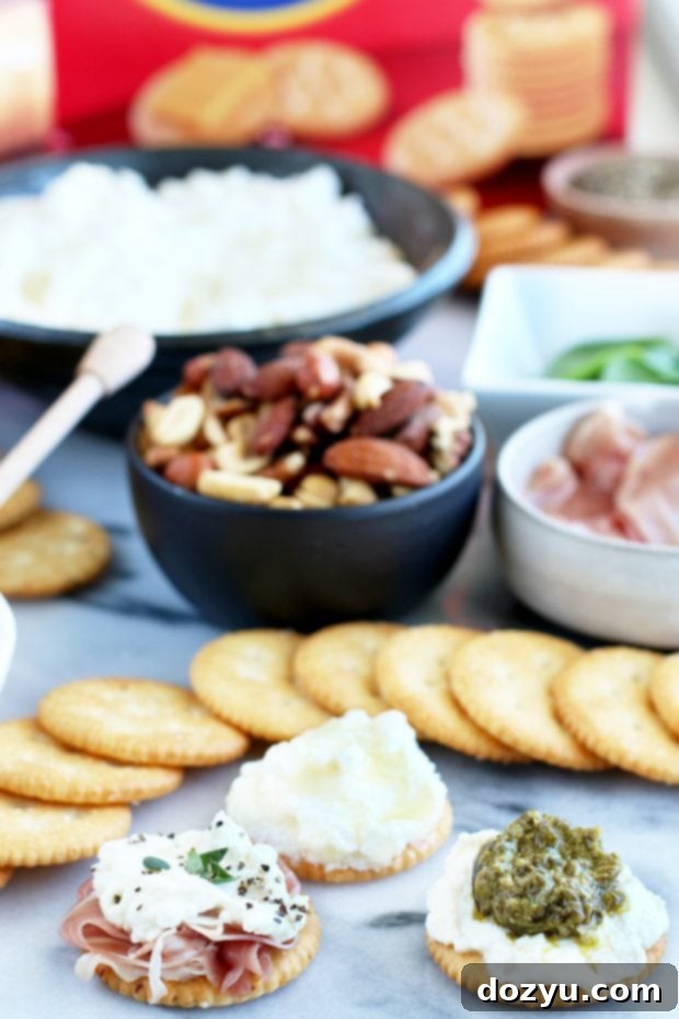 RITZ Cracker Ricotta Toppings Bar