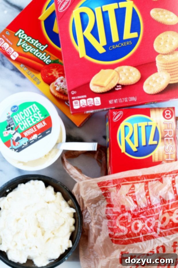 RITZ Cracker Ricotta Toppings Bar