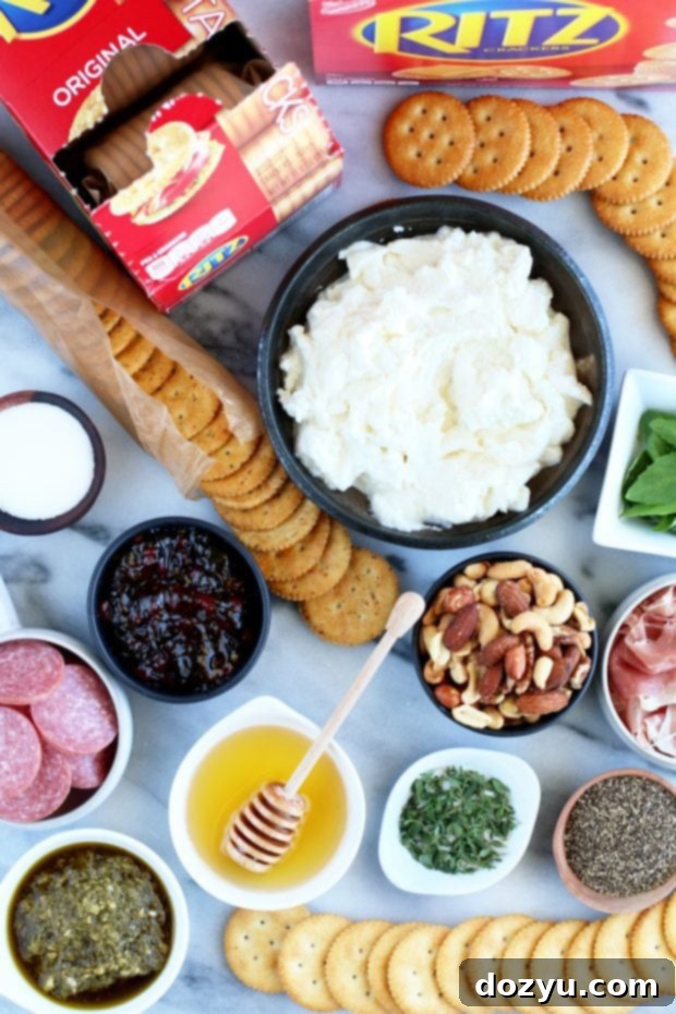 RITZ Cracker Ricotta Toppings Bar