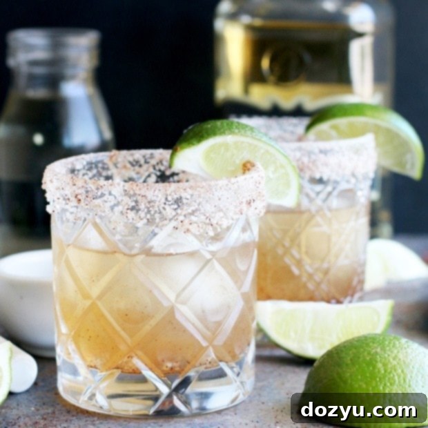 Smoldering Spice Margarita 7 Smoky Jalapeño Margarita served with a lime wedge