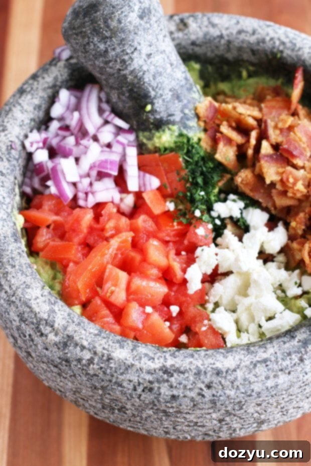 Smoky BLT Guacamole 2 BLT Guacamole with Goat Cheese