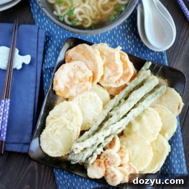 Warming Udon Soup with Crispy Vegetable Tempura 9 Vegetable Tempura Udon Soup