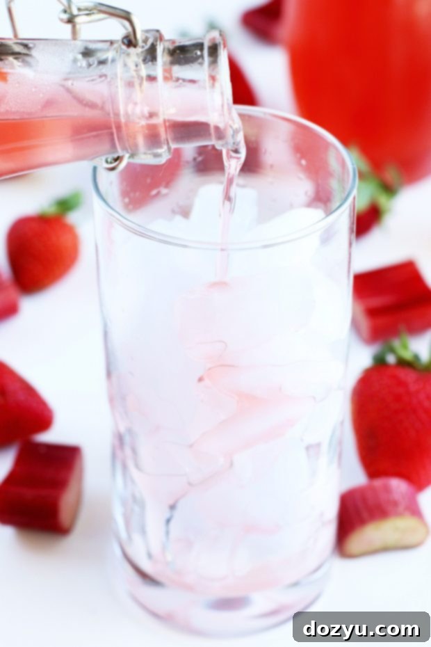 Homemade Strawberry Rhubarb Simple Syrup