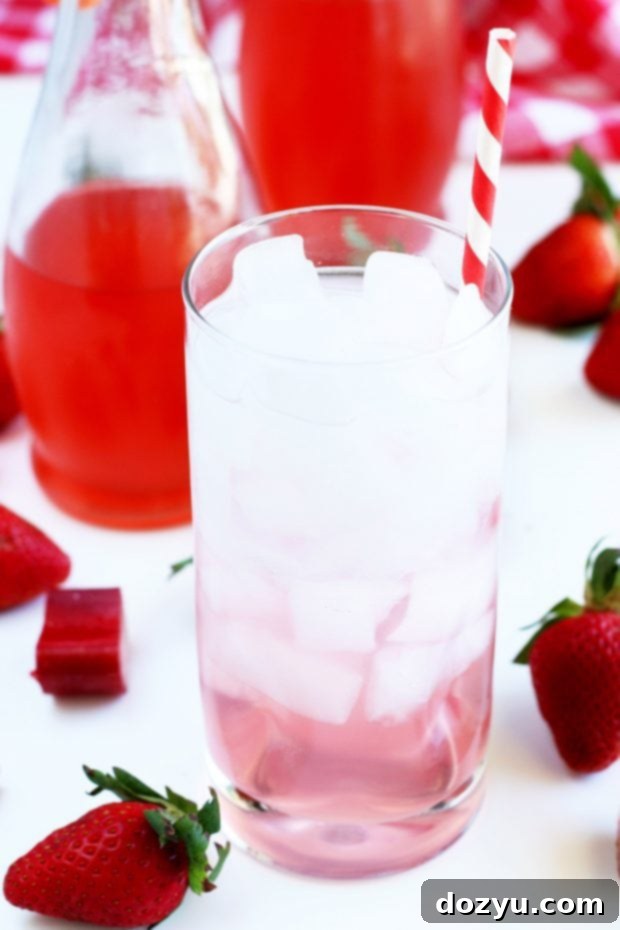 Homemade Strawberry Rhubarb Simple Syrup