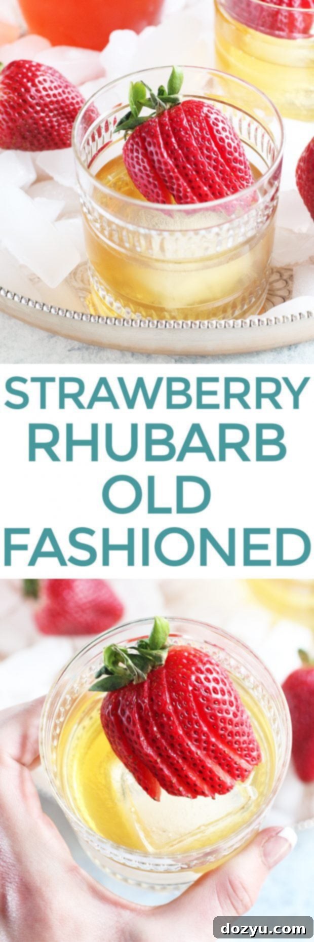 Pin for Strawberry Rhubarb Old Fashioned recipe