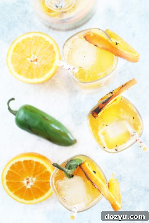 Grilled Jalapeno Orange Shandy