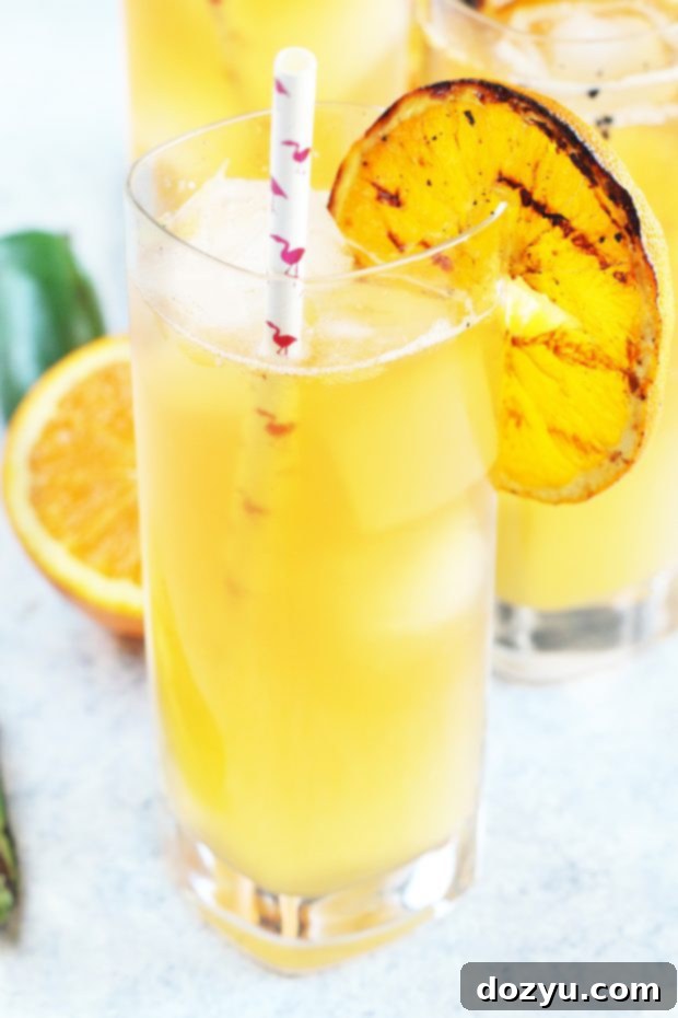 Grilled Jalapeno Orange Shandy