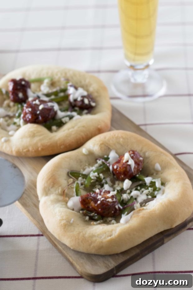 BBQ Popcorn Chicken Personal Pizzas 2 Individual BBQ Popcorn Chicken Pizza