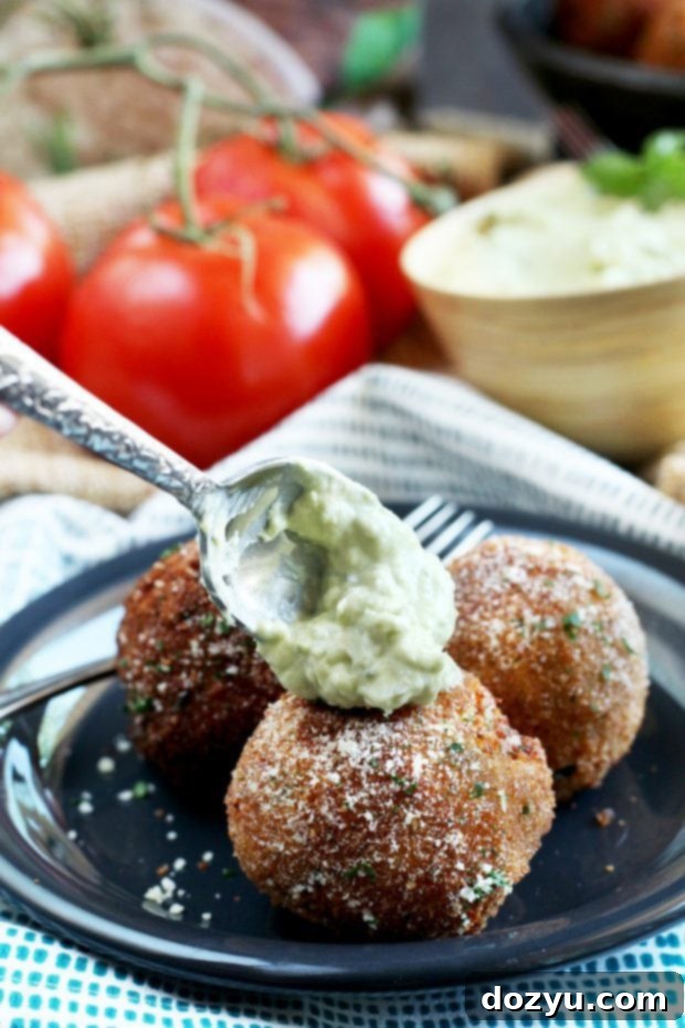 Parmesan Tomato Cauliflower Arancini
