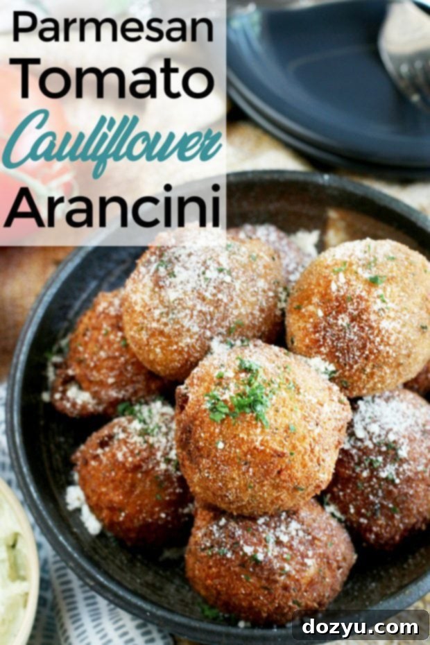 Parmesan Tomato Cauliflower Arancini