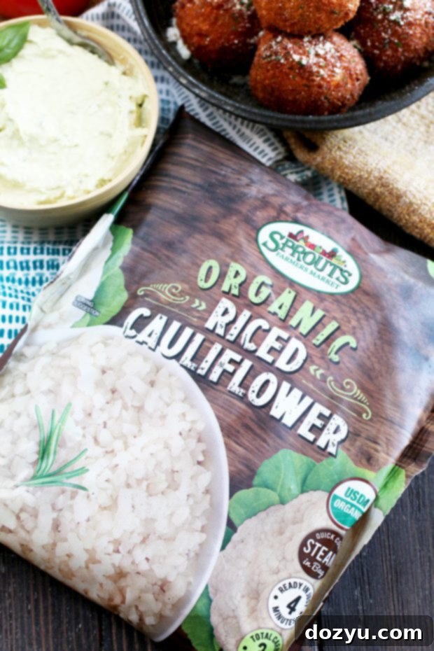 Parmesan Tomato Cauliflower Arancini