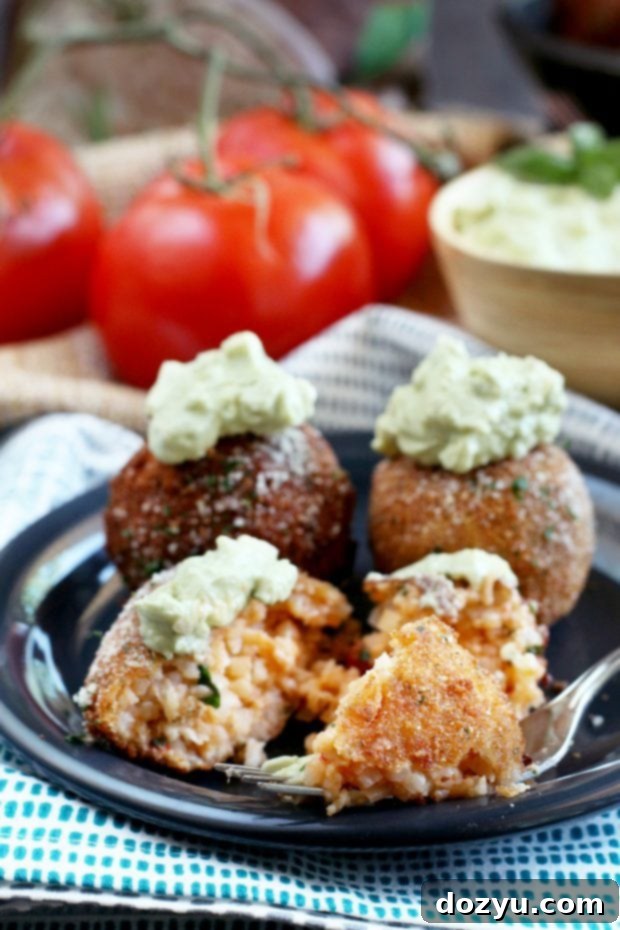 Parmesan Tomato Cauliflower Arancini